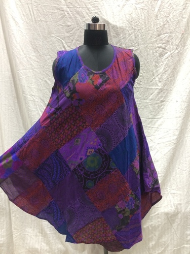 Mix-Assorted Ladies Stonewash Patchwork Umbrella Dress