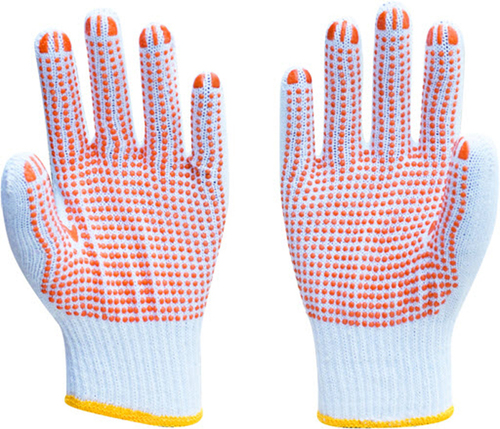 Knitted Dotted Gloves - Fabric, 152.4-381 mm Length | Safety Use, Lightweight 10-150 Grams, Suitable for Various Applications
