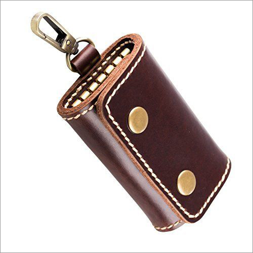 Brown Leather Rope Key Chain