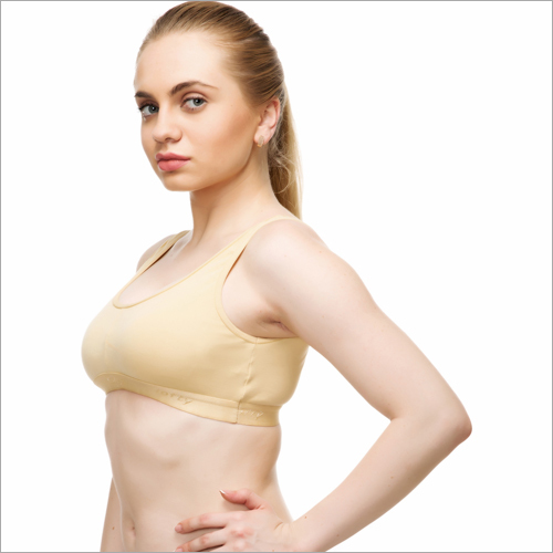 Sports Bra - Hosiery Fabric, Sizes 30-36, Colors: 3 | High Stretch Ability, Body Hugging Fit, Encased Band for Comfort