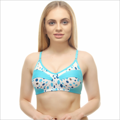 Ladies Printed Bra - Hosiery Fabric, Sizes 30-40 | Padded Design, Machine Washable, Skin Friendly, Customizable Color Options