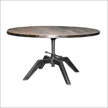 Round Dining Table With Wrought Iron Base