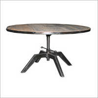 Round Dining Table With Wrought Iron Base