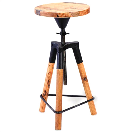 Bar Stool with 3 Wooden Legs