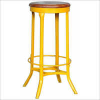 Bar Stool - Iron, 10x10x13 Inches, Natural | Smooth Glossy Finish, Uv Resistant, Easy To Clean, Eco-friendly