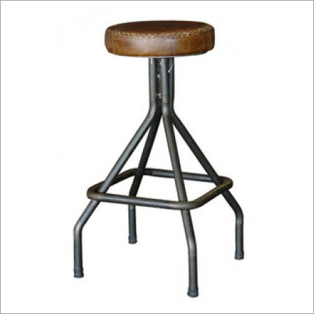 Aluminium Bar Stool with Leather Seat