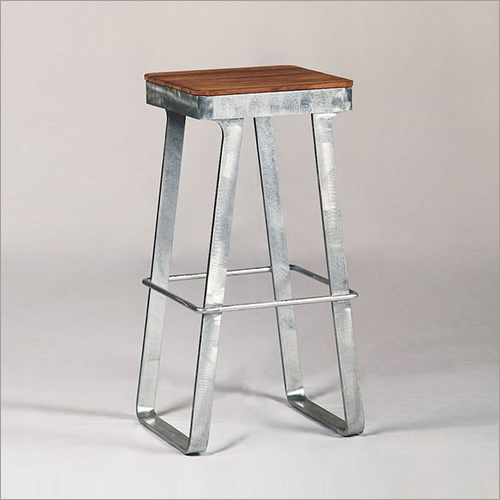 Industrial Bar Stool with Square Seat