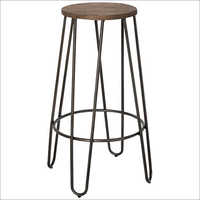 Antique Twisted Rod Bar Stool No Assembly Required