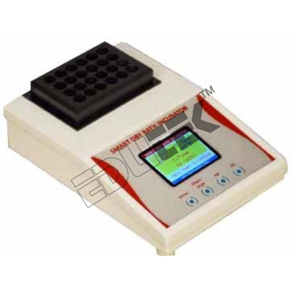 Dry Bath Incubator - 230x160x70 Mm Dimensions | Tft Lcd Display, Pid Based Temperature Control, 0 To 120 Min Timer, 24 Holes Of 12.7 Mm