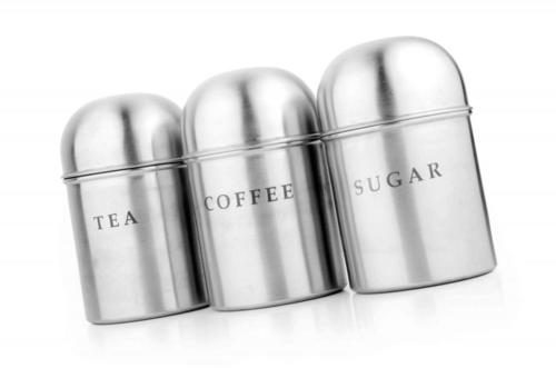 TAAZGI Tea Set 3 Pcs Dome - Stainless Steel, Brushed Finish | Airtight Seal, Durable, Easy Cleaning