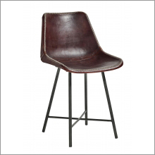 Dining Chair with Leather Coated Seat