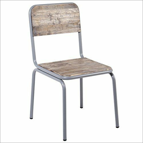 Iron Pipe Restaurant Chair with Wooden Seat