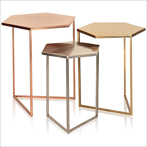 Cosmos Set Of Nesting Table With Metallic Colours