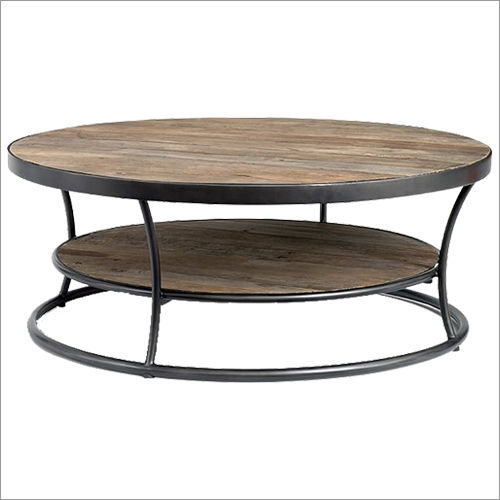 Smooth Finishing Coffee Table In Round Pipe