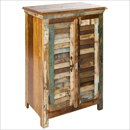 Reclaimed Wood Two Door Shutter Cabinet Reclaimed Wood Two Door Shutter Cabinet