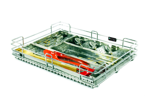 SS वायर किचन बॉक्स कटलरी बास्केट