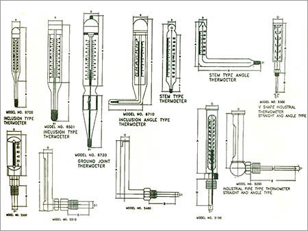 Laboratory & Industrial Glass Thermometer