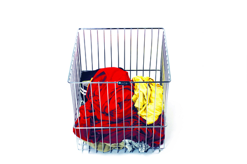 SS Bathroom Laundry Basket