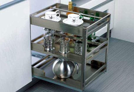 SS Kitchen Shelf Bottle Pullout Sparkle.