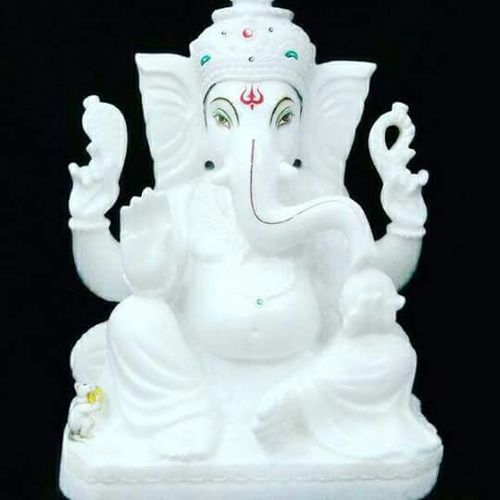 White Makrana Marble Ganesh Statue