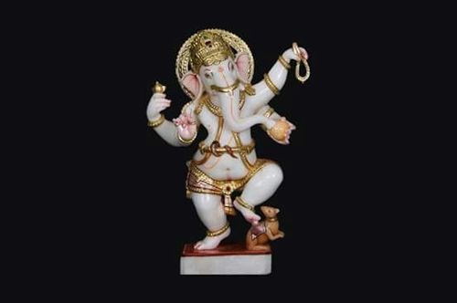 Marble Dancing Ganesh Statue