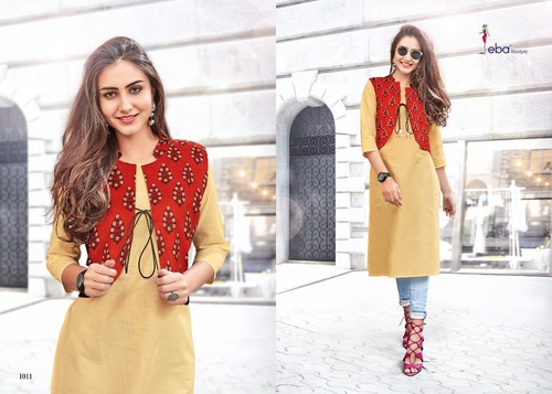 Rayon Kurti With Jacket