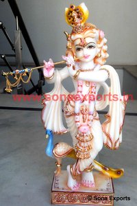 Marble Lord Krishna Moorti