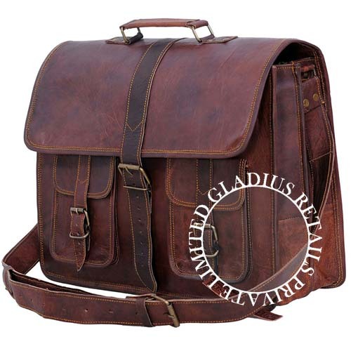 Leather Executive Handbags - Premium Leather Spacious Compartment Design Ergonomic Adjustable Strap for Easy Carrying