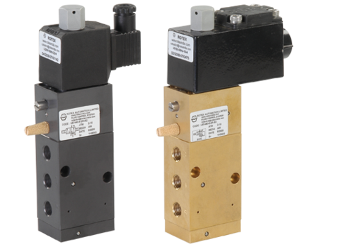 5/2 Internal Pilot Operated, Inline Single Solenoid Valve