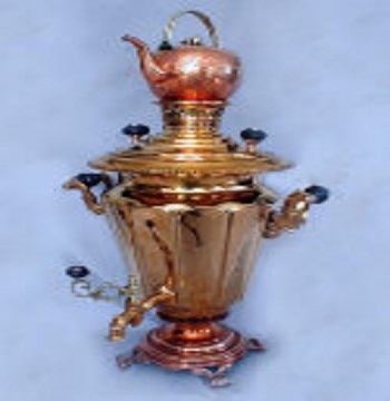 Red Tombak Bronze Samovar