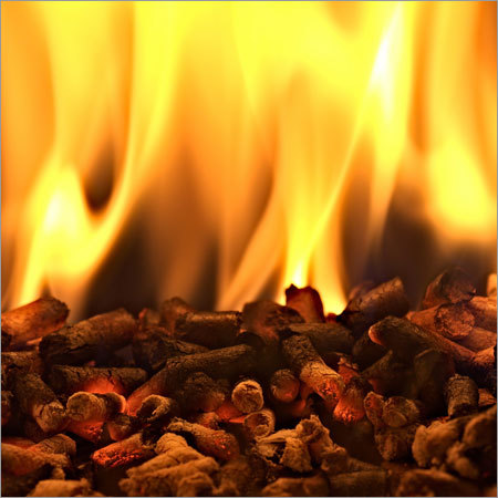 Burning Biomass Pellets