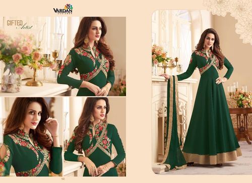 Green Indo Western Lehenga