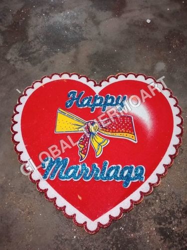 Happy Marriage Thermocole Heart