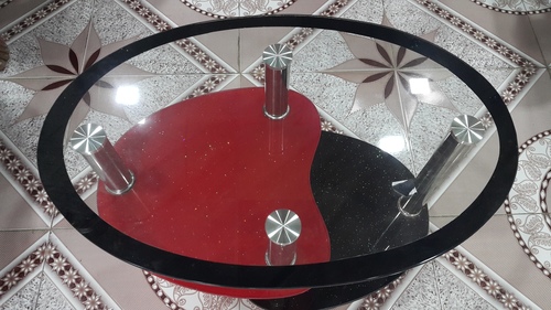 Centre table with glass top