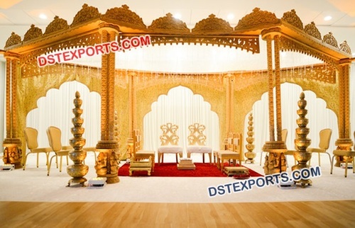 Customized Stylish Wooden Carved Wedding Mandap