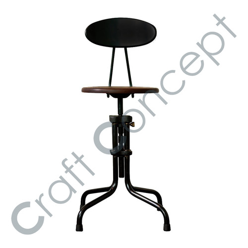 Round Bar Chair With Back No Assembly Required