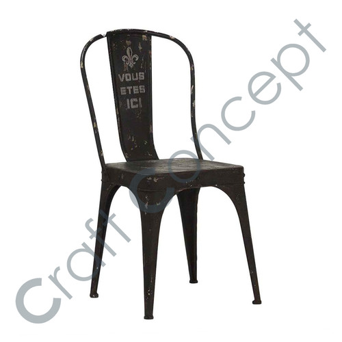 Black Metal Chair - Iron Material, Contemporary Design | Eco-Friendly, No Assembly Required, Indoor Use, Bar Furniture