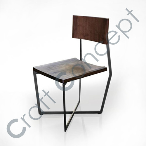 Wooden Iron Chair No Assembly Required