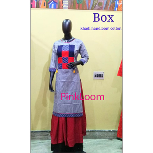 Khadi Handloom Cotton Deigner Ladies Kurtis
