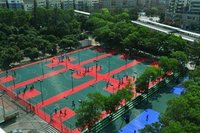 Sports Ground Interlocking Tiles - Recycled Rubber, Portable Design, Attractive Color Options | Easy Maintenance, Shock Absorption, Fiba & Itf Approved