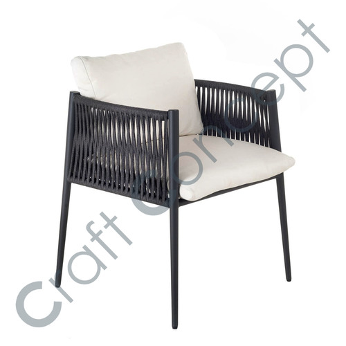 Metal Chair With Strips Seat No Assembly Required