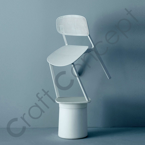 White Iron Chair No Assembly Required
