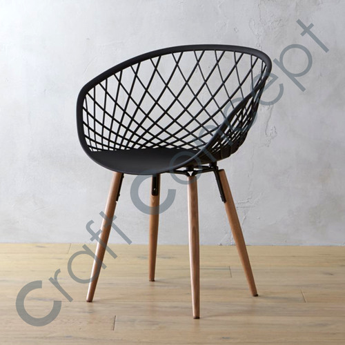 Iron Basket Chair With Wood Legs No Assembly Required