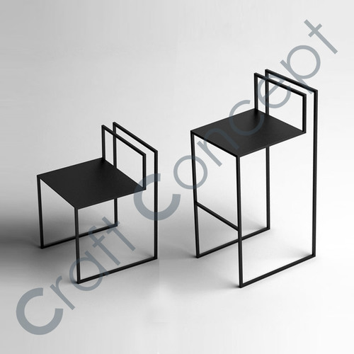 Iron Chair - Iron & Leather Construction | Eco-Friendly, Contemporary Design, No Assembly Required, Elegant Indoor Furniture