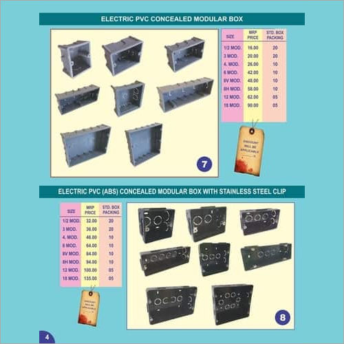 Electrical PVC Concealed Modular Box