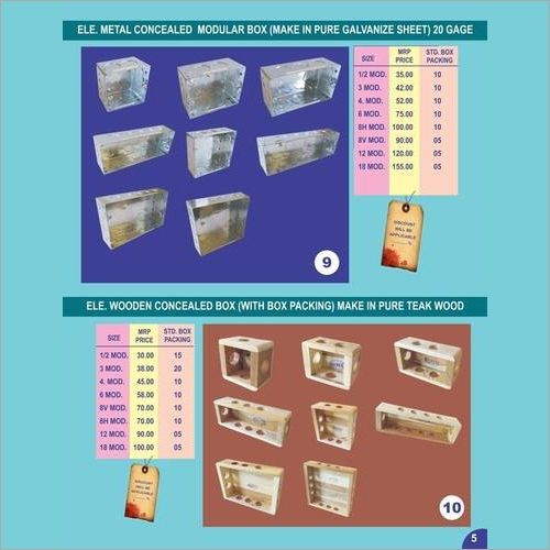 Electrical Metal Concealed Modular Box