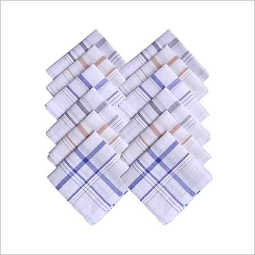 Assorted Design White Handkerchief