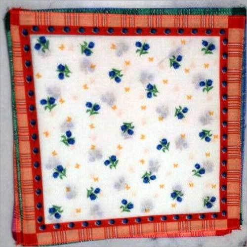 Ladies Floral Printed Soft Cotton Handkerchief