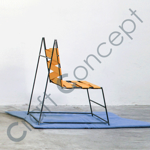 Yellow Iron Chair - Eco-Friendly Indoor Home Furniture | Contemporary Design, No Assembly Required, American Style