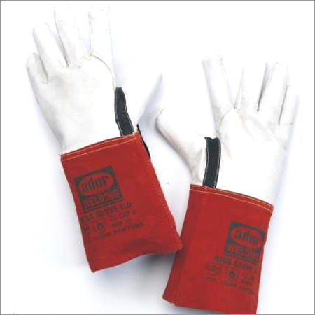 TIG Welding Gloves - Leather 14 Inches Red | Heat Protection Spark Resistant Breathable Comfortable Long Lasting
